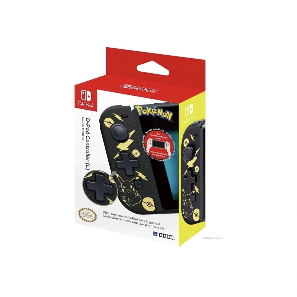 Nintendo Switch D-Pad Controller‎ Hori (L) (Pokemon: Black & Gold Pikachu